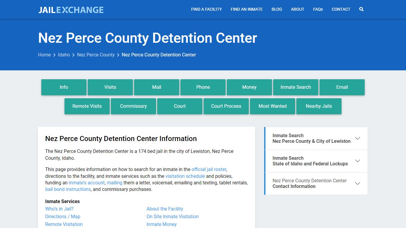Nez Perce County Detention Center - Jail Exchange